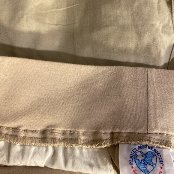 NEW planet motherhood maternity large satin Bermuda- khaki shorts - Picture 9 of 11